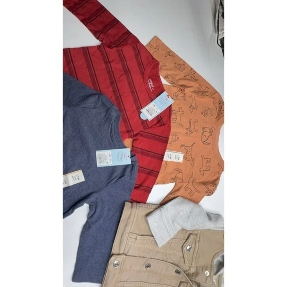 NEW four piece boys size 18 months Cat & Jack long sleeve shirts & jacket bundle